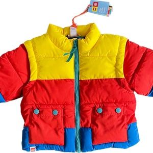 NWT LEGO x Target kids convertible puffer jacket 12M